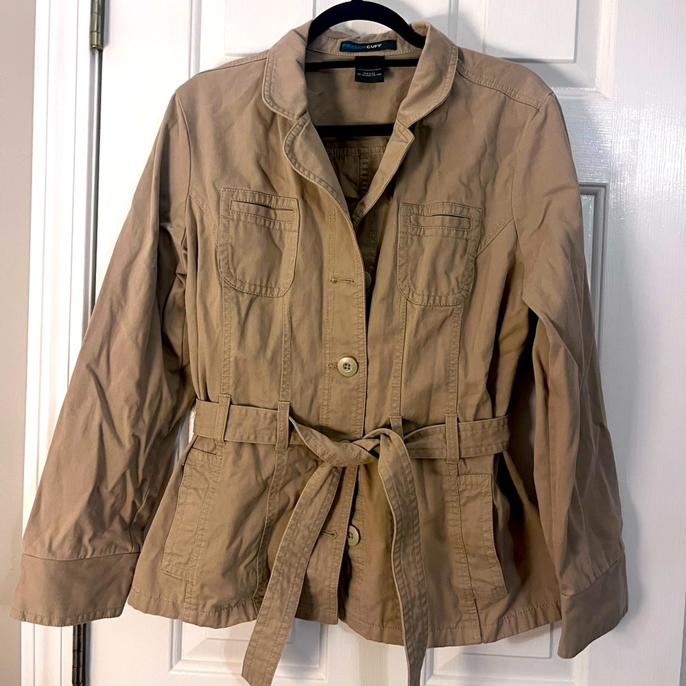 Khaki belted jacket